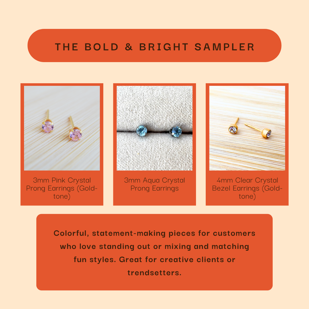 Kaunis Retail Earring Sample Kit – 3 Pairs