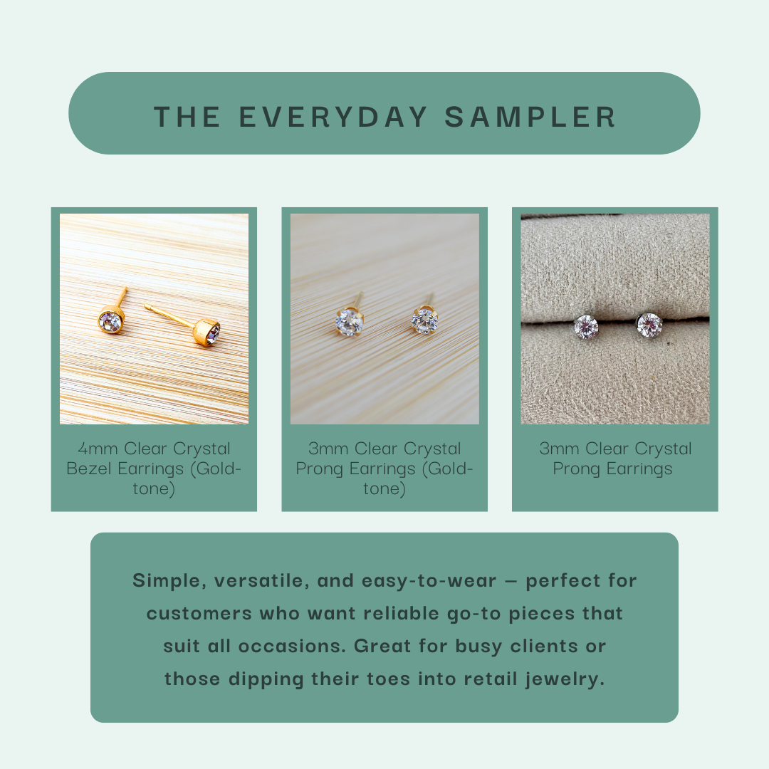 Kaunis Retail Earring Sample Kit – 3 Pairs