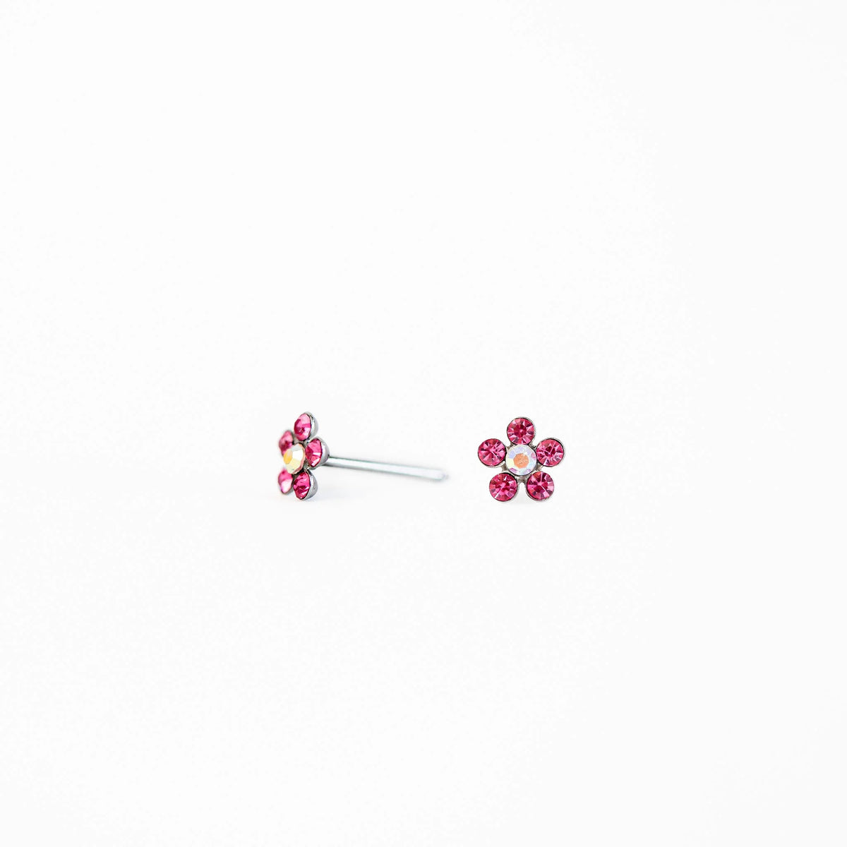 PIERCING EARRINGS – P127 6mm Daisy Rose/October (Surgical Steel)