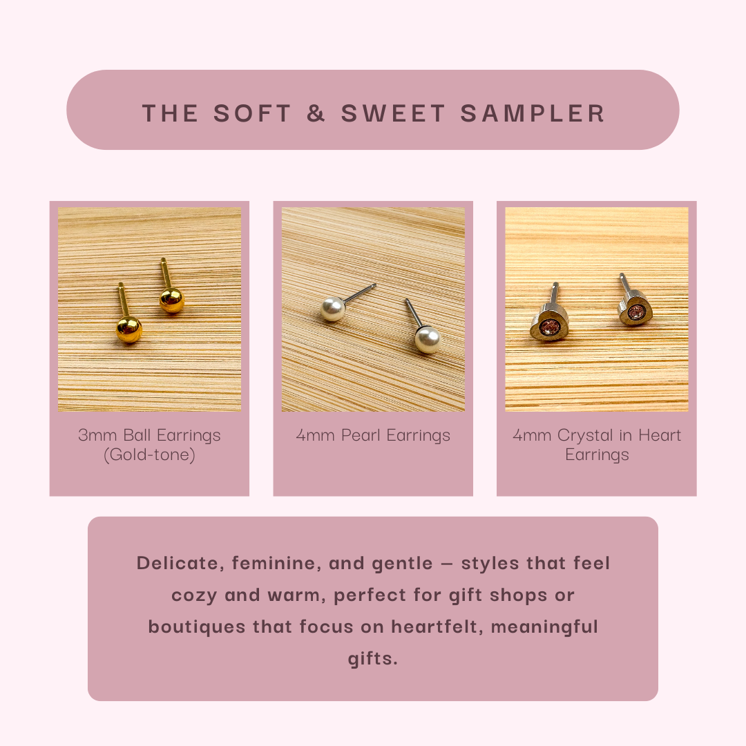 Kaunis Retail Earring Sample Kit – 3 Pairs