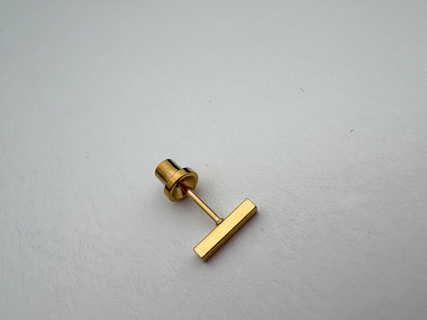 PIERCING EARRINGS – P219-LP Long Post Gold Bar (Gold-Plated Surgical Steel)