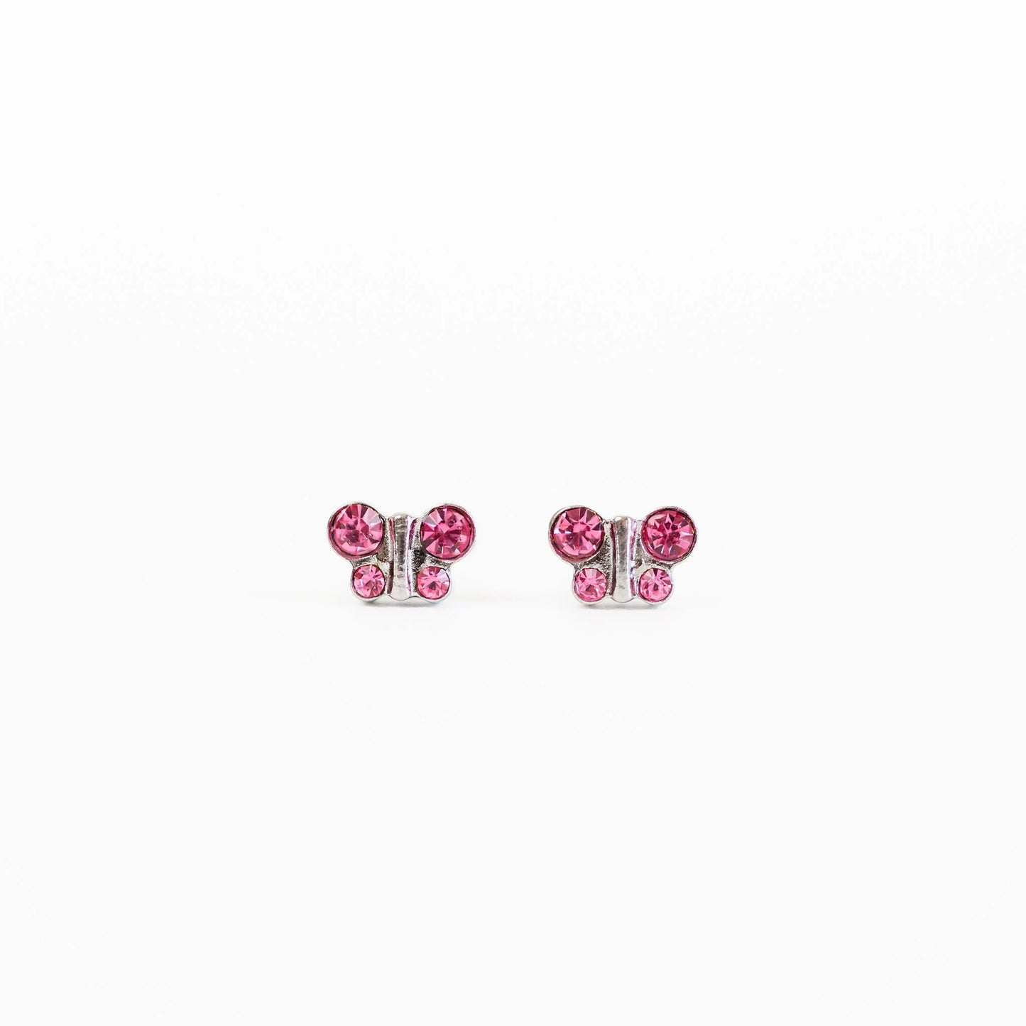 PIERCING EARRINGS – P130 6mm Butterfly Rose/October (Surgical Steel)
